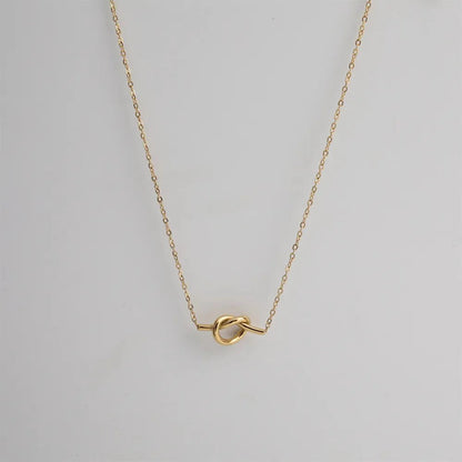 Solstice Knot Necklace Ivory Embers