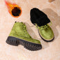 Women’s Lace-Up Suede Fleece-Lined Ankle Boots | Cozy Winter Boots FitiqueFit