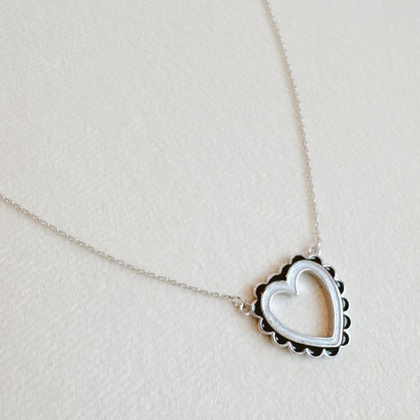 Preciously Scallop Edged Heart Necklace Shop Style & More | Fresh Looks, Everyday Deals & Free Shipping