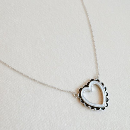 Preciously Scallop Edged Heart Necklace Shop Style & More | Fresh Looks, Everyday Deals & Free Shipping