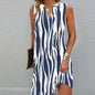 Multi-color A-Line Sleeveless Dress for Women