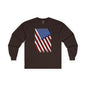 Distressed American Flag Long Sleeve Tee The Devil's Pickle