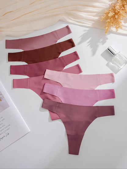 Women'S Plain Thong, Casual Seamless Panties, Lady Underwear for All Seasons, Summer Outfits 2024