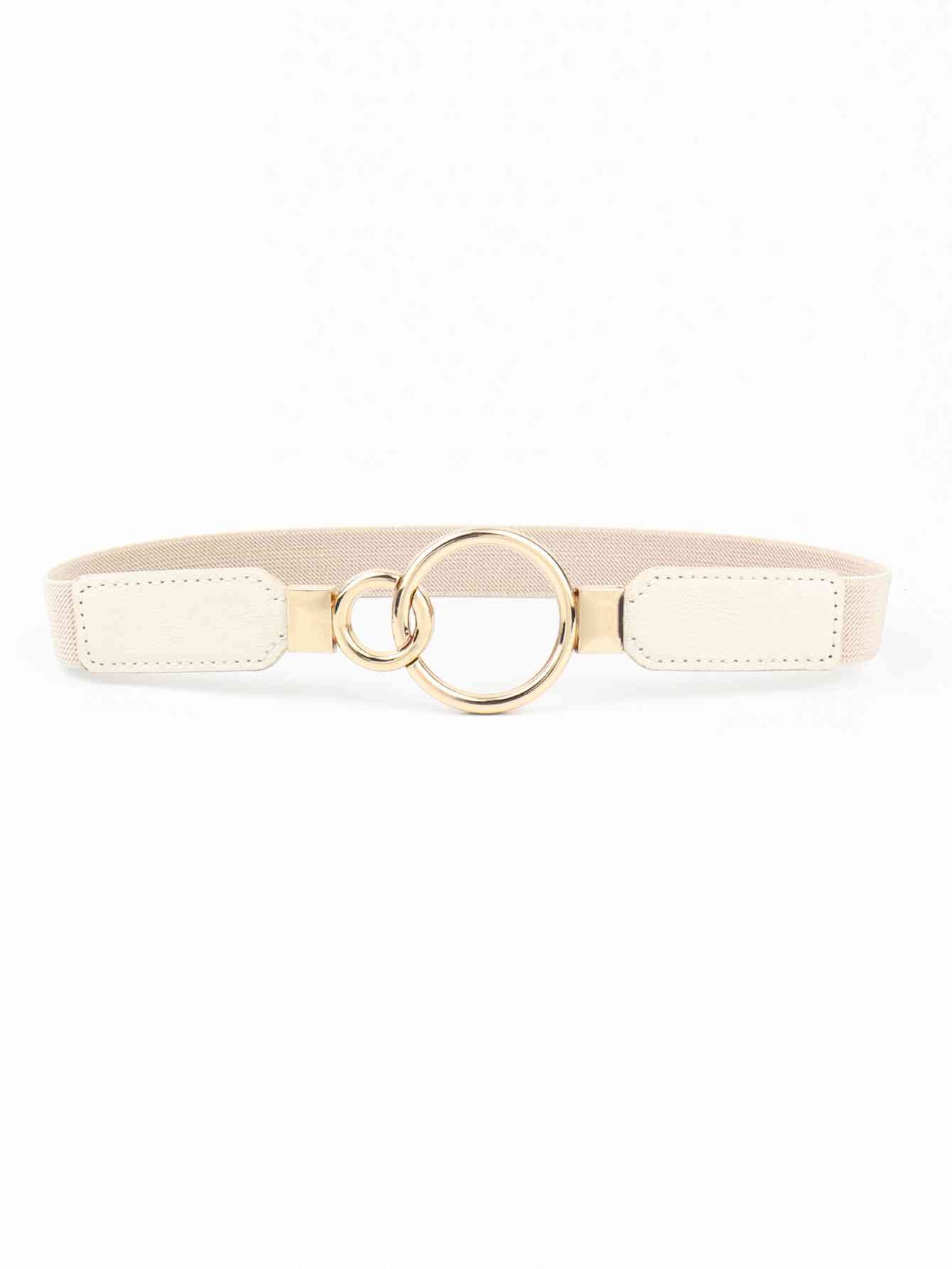 ElegantStyle Double Ring Buckle Elastic PU Belt – Adjustable Comfort Fit See size chart under “more details” The Fashion Celestial