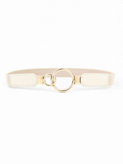 ElegantStyle Double Ring Buckle Elastic PU Belt – Adjustable Comfort Fit See size chart under “more details” The Fashion Celestial