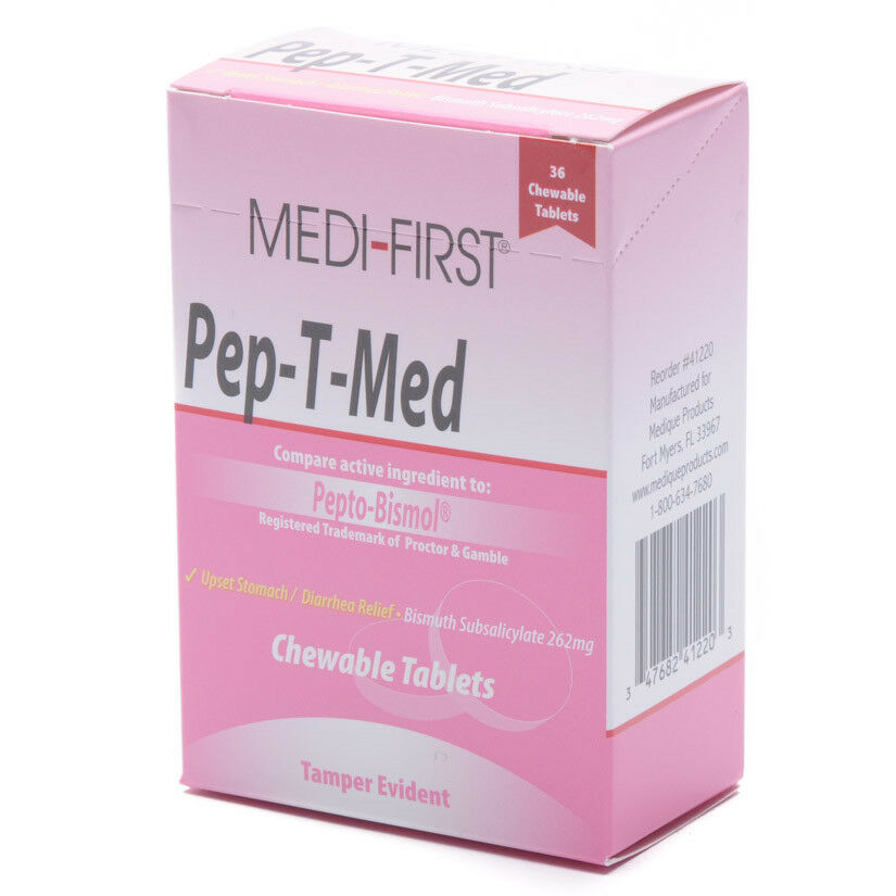 Pep-T-Med, 36/box quakekits.com