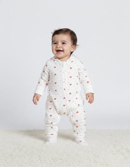 Sweetheart Hooded Onesie Honey and Hive