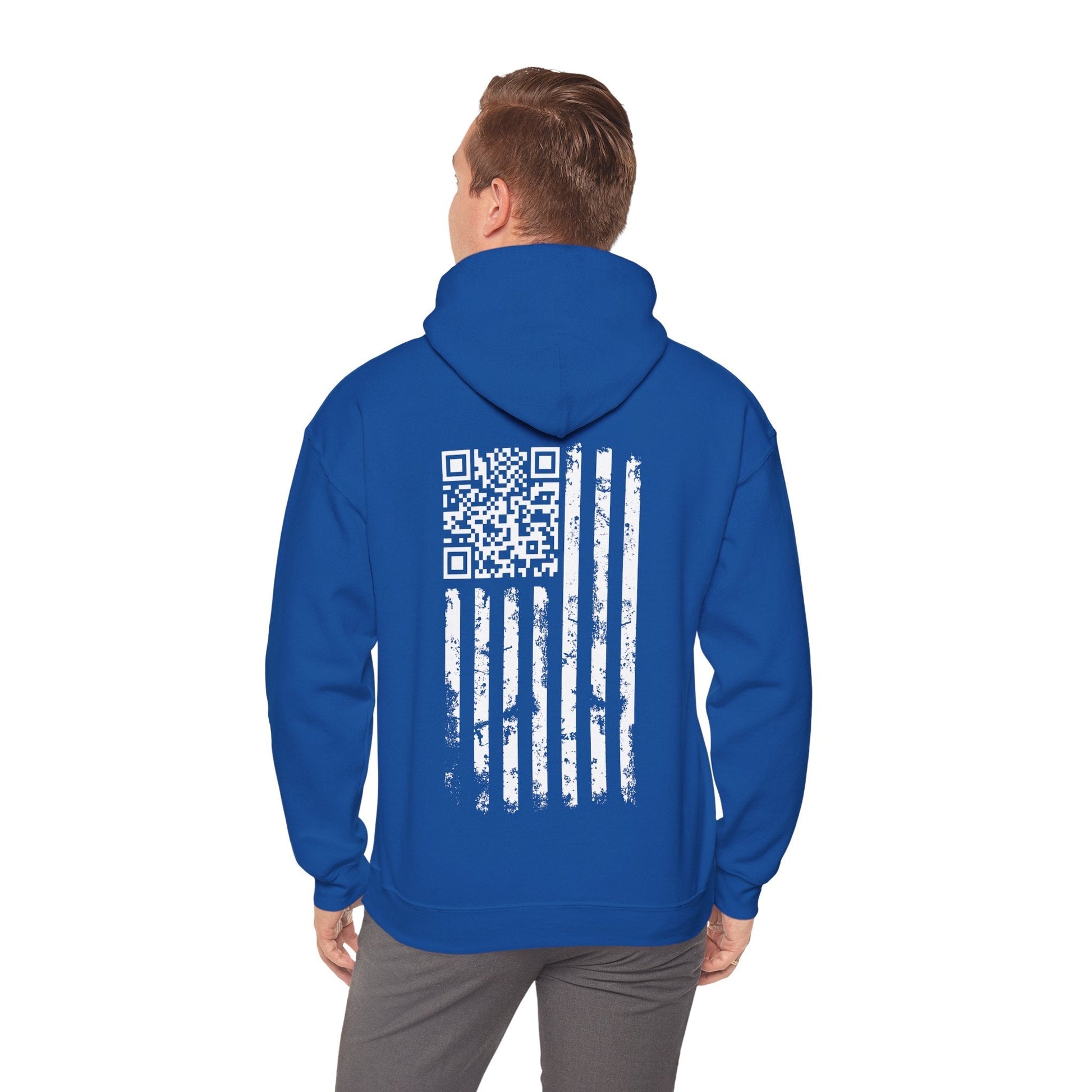 American Flag QR Code Hooded Sweatshirt The Devil's Pickle