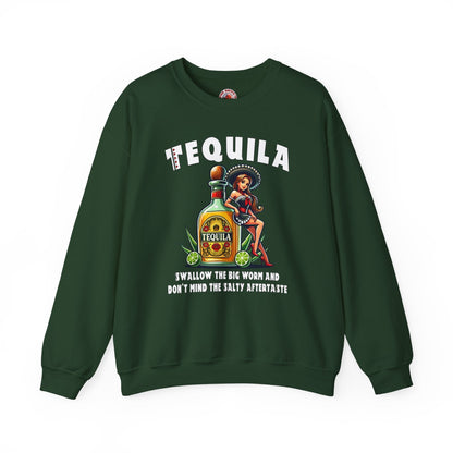 Tequila Swallow The Big Worm Crewneck Sweatshirt The Devil's Pickle