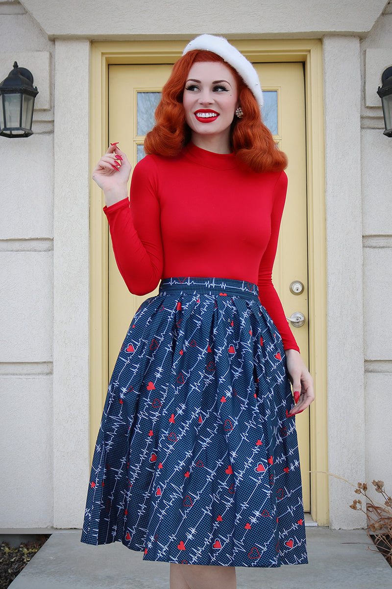 Doris Skirt in Heartbreaker - Small only Retrolicious