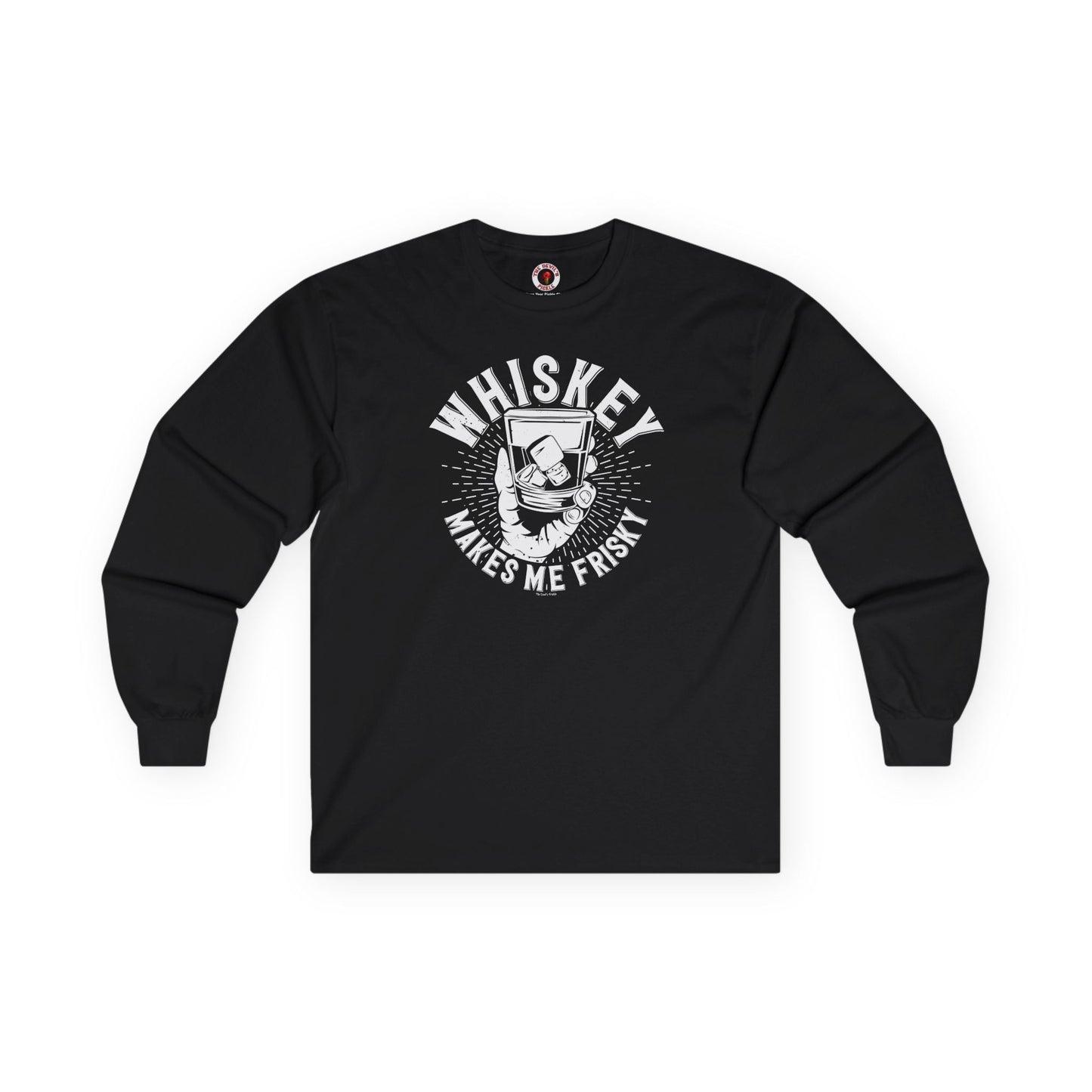 Whiskey Makes Me Frisky Long Sleeve Tee The Devil's Pickle