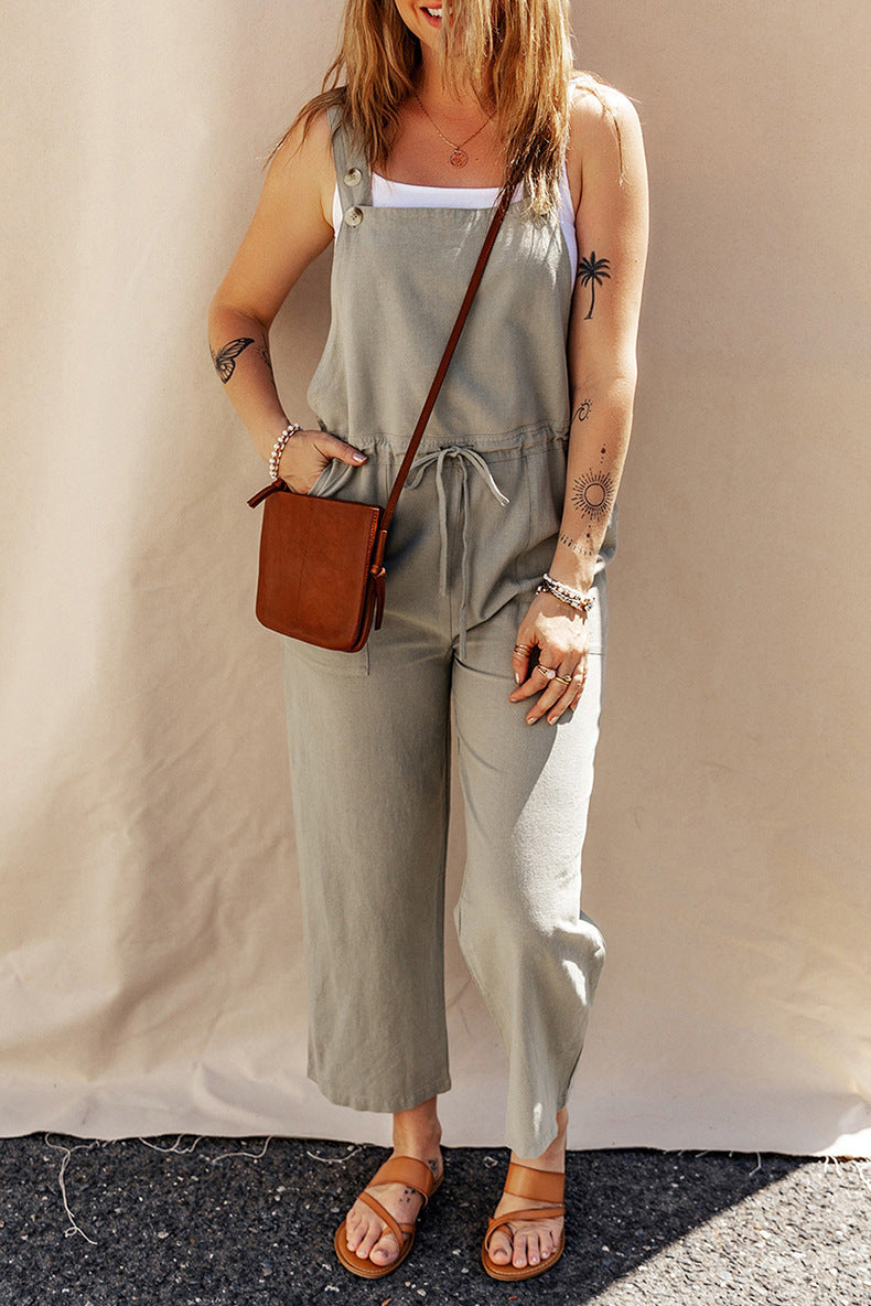 Camisole Jumpsuit Loose Sleeveless Grayceful LLC