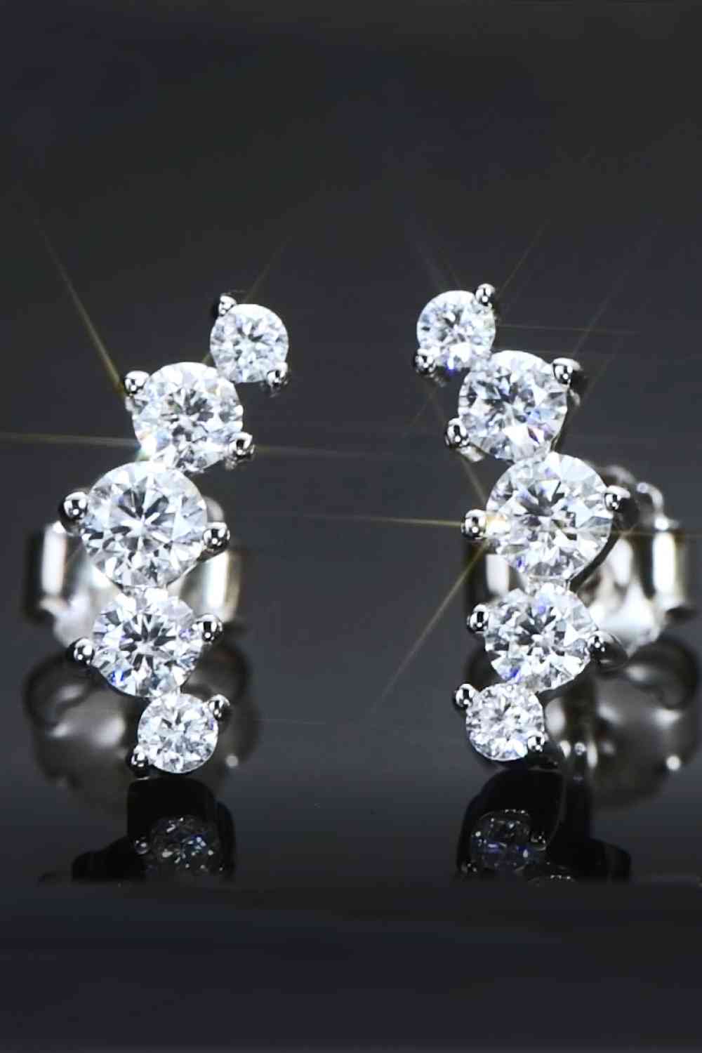 All You Need Moissanite Platinum-Plated Earrings – Elegant Minimalist Design See size chart under “more details” The Fashion Celestial