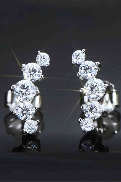 All You Need Moissanite Platinum-Plated Earrings – Elegant Minimalist Design See size chart under “more details” The Fashion Celestial
