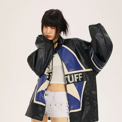 American Retro Biker's Jacket Trendy Leather Jacket Coat See size chart under “more details” The Fashion Celestial