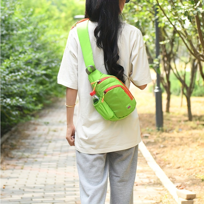 [Nylon Shoulder Bag] Nylon Shoulder Bag - Crossbody Chest Bag for Men and Women - Casual Sports Water Bottle Chest Bag - Outdoor Cycling Bag NovaCart