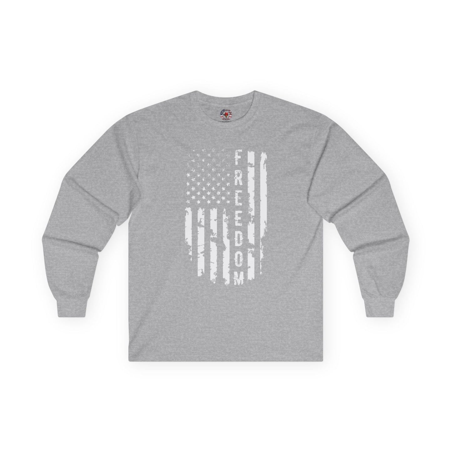 Freedom American Flag Long Sleeve Tee The Devil's Pickle