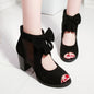 Bow women's sandals mesh high heels See size chart under “more details” The Fashion Celestial