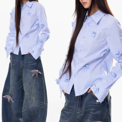 Washing Curved Knife Straight Leg Wide Leg Workwear Jeans For Women See size chart under “more details” The Fashion Celestial