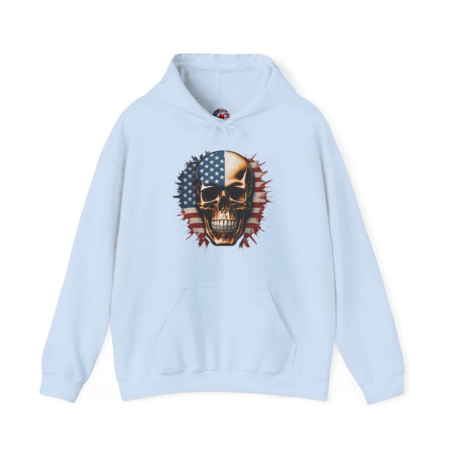 American Flag Skull Hooded Sweatshirt The Devil's Pickle