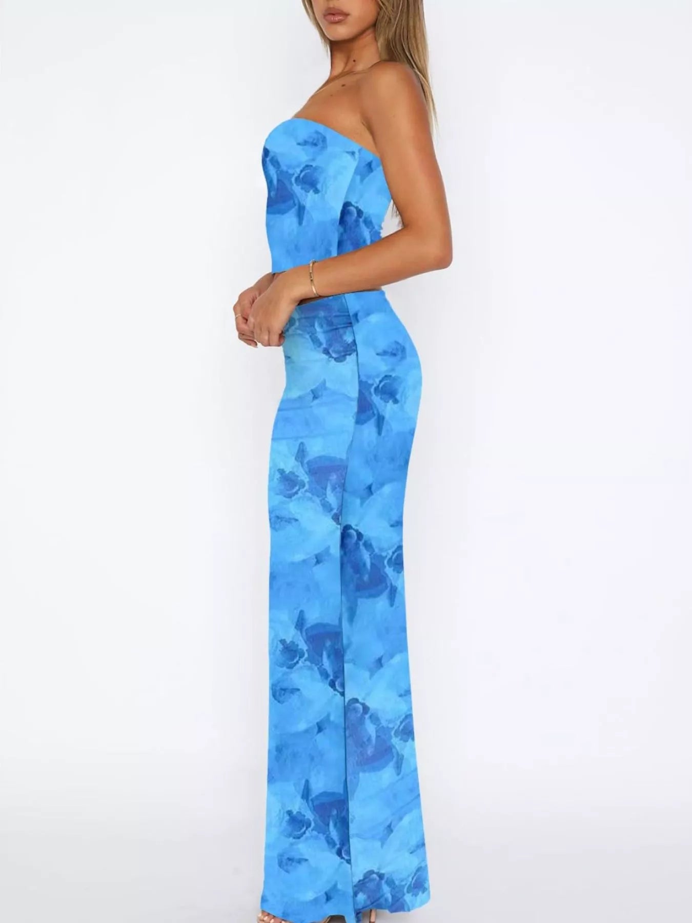 Printed Tube Top and Skirt Set New Era Fashion LLc