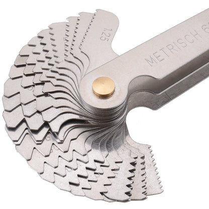 New 60 And 50 Degree Whitworth Metric Screw Thread Pitch Gauge Blade Gage For Measuring Tool