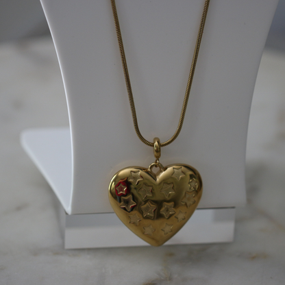 Starlight Heart Necklace - Stainless Steel Deep South Originals