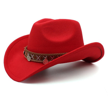 Western Charm Woolen Cowgirl Hat Country in My Heart