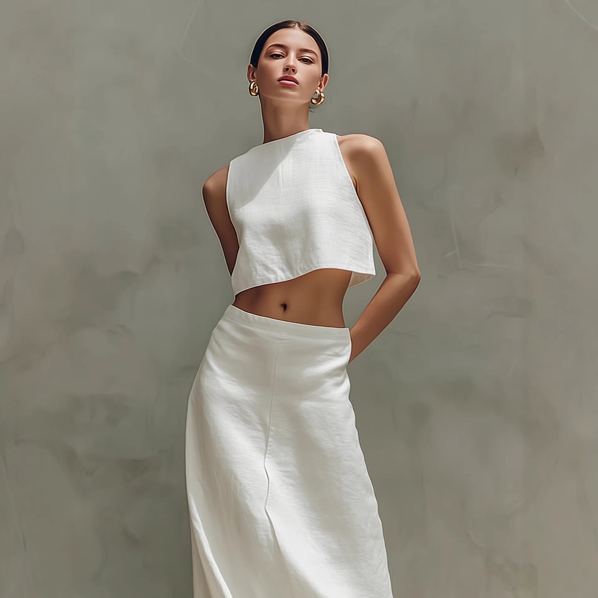 Women's Sleeveless Slimming Maxi Dress Two-Piece Set FitiqueFit