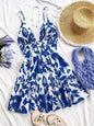 Floral Print V-Neck Tiered Mini Dress New Era Fashion LLc