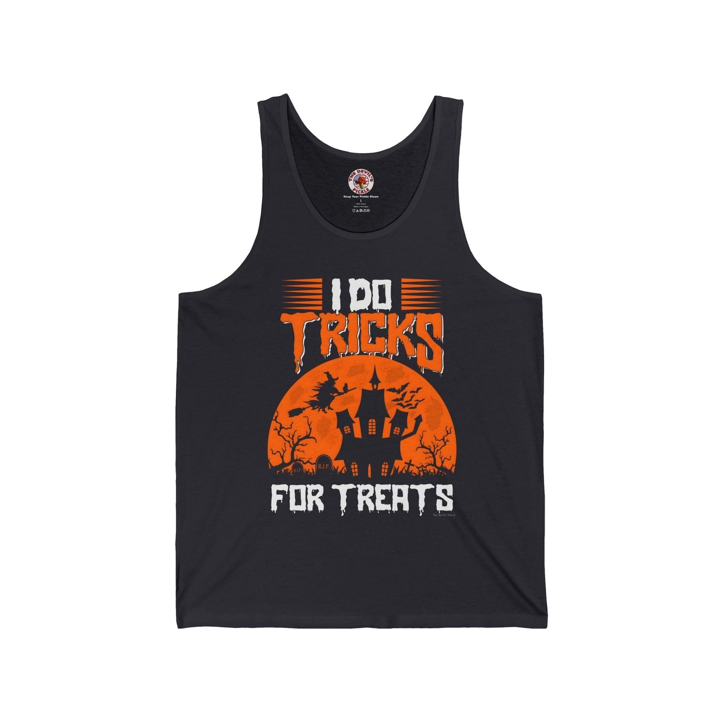 I Do Tricks For Treats Tank Top The Devil's Pickle