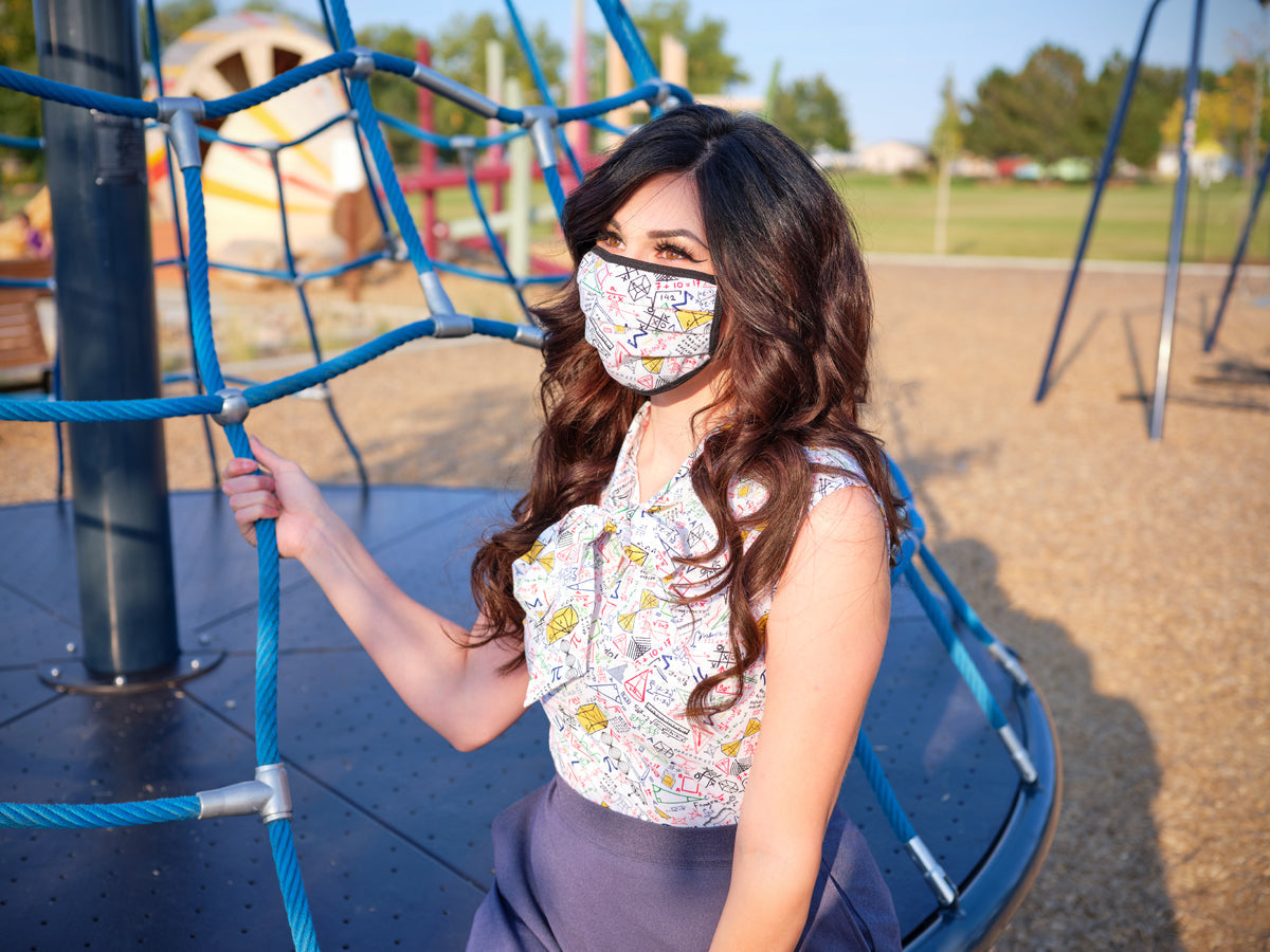 Celestial / Math Reversible Cotton Mask Retrolicious