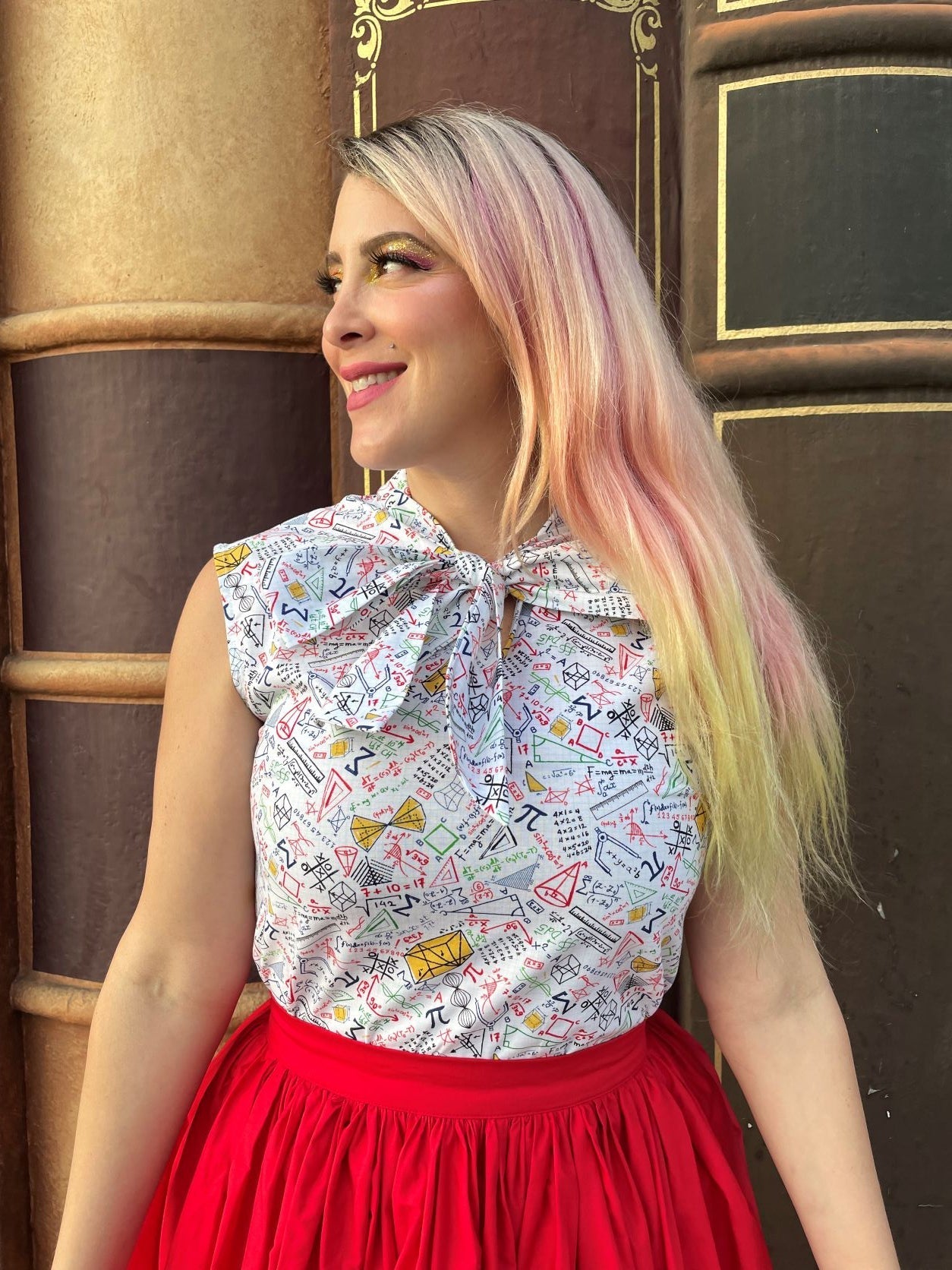 Peggy Swing Skirt in Red Retrolicious