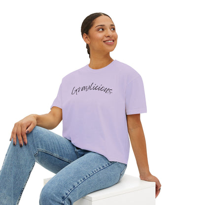 Women's Boxy Tee " Graylicious" Grayceful LLC