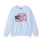 Raise It High American Flag Crewneck Sweatshirt The Devil's Pickle