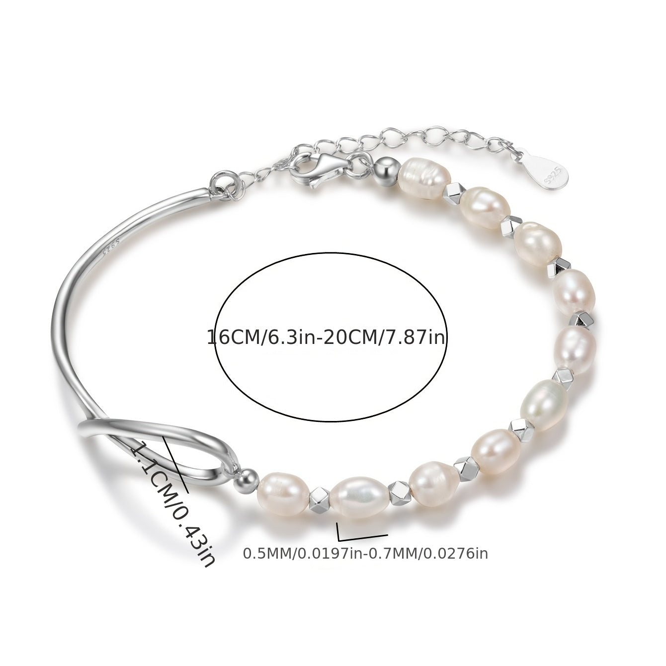 100% Real 925 Sterling Silver Bracelet for Women Bangle Elegant Decor Bracelet for Wedding NovaCart