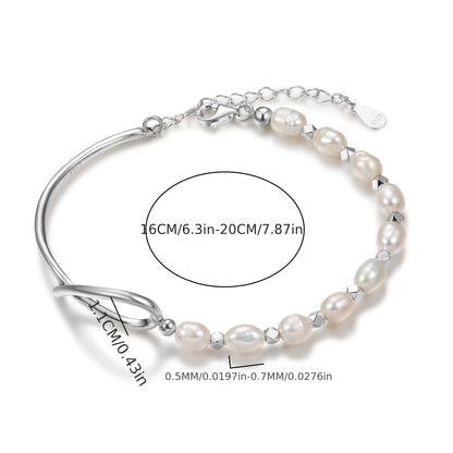 100% Real 925 Sterling Silver Bracelet for Women Bangle Elegant Decor Bracelet for Wedding NovaCart