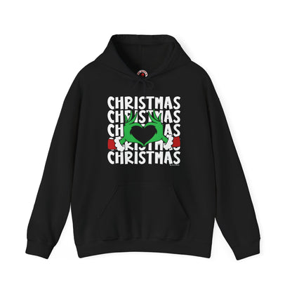 Christmas Heart Hooded Sweatshirt The Devil's Pickle