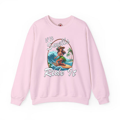 If It Swells Ride It Crewneck Sweatshirt The Devil's Pickle
