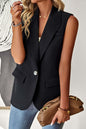 Women's Sleeveless Open-Front Vest Blazer – Work & Office Jacket FitiqueFit