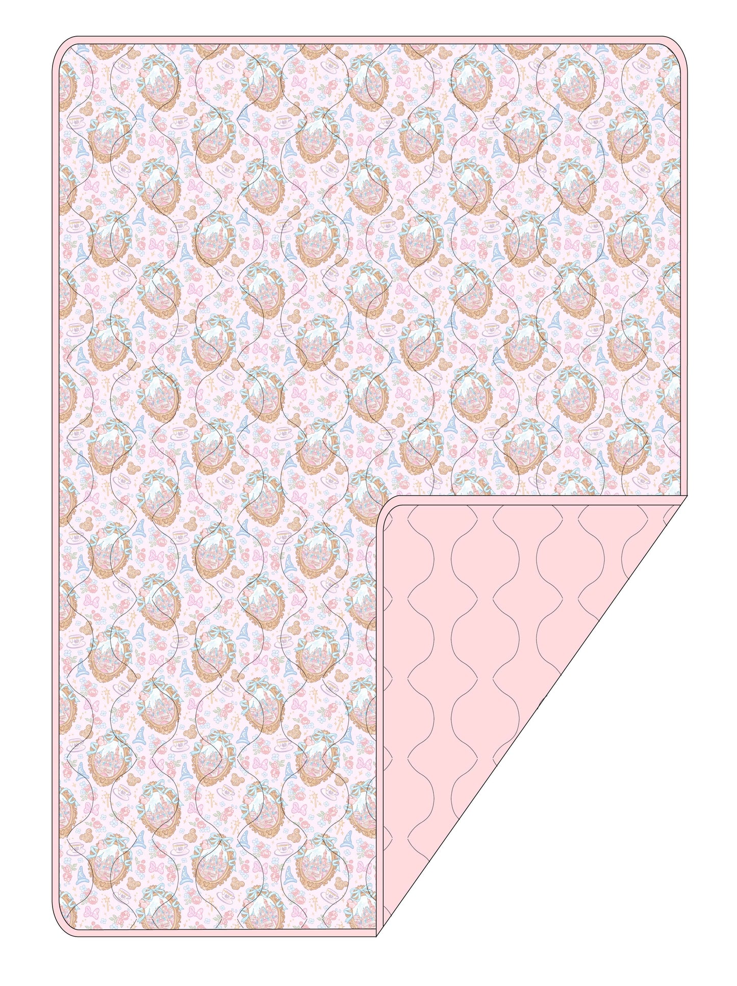 When You Wish - Quilted Blanket Blush Lotus