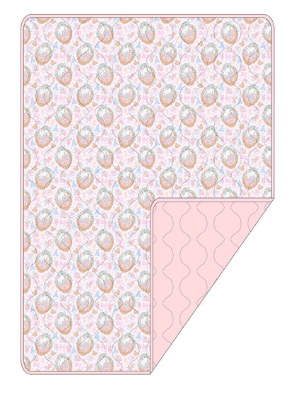When You Wish - Quilted Blanket Blush Lotus