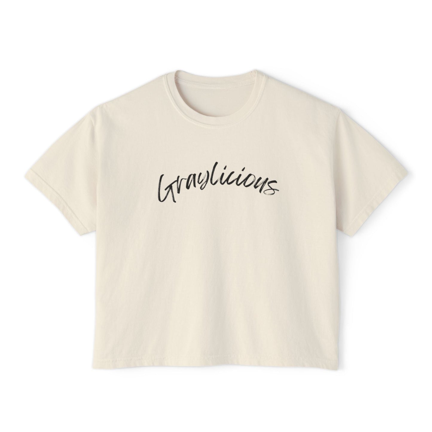Women's Boxy Tee " Graylicious" Grayceful LLC