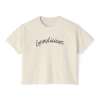 Women's Boxy Tee " Graylicious" Grayceful LLC