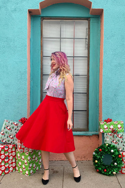 Charlotte Skirt in Red Retrolicious