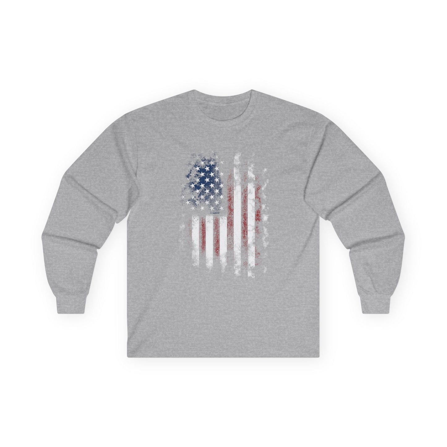 Distressed American Flag Long Sleeve Tee The Devil's Pickle