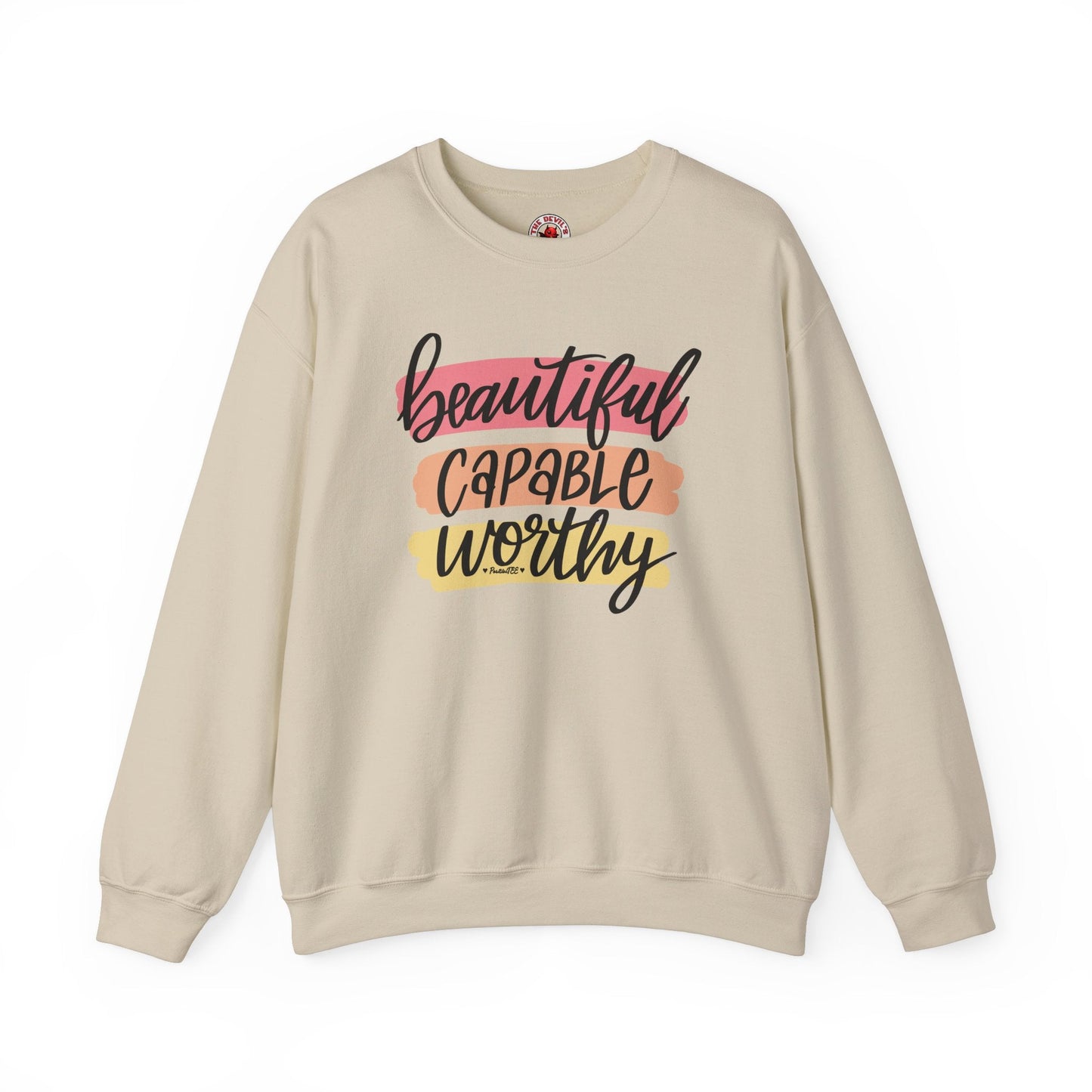 Beautiful Capable Worthy Crewneck Sweatshirt The Devil's Pickle