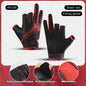 Outdoor sports autumn and winter anti slip breathable dew three finger wear-resistant and anti cutting lure fishing gloves