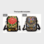 Women's Embroidered Crossbody Bag, Mini Shoulder Bag, Portable Double-Layer Wallet, Phone Pouch NovaCart