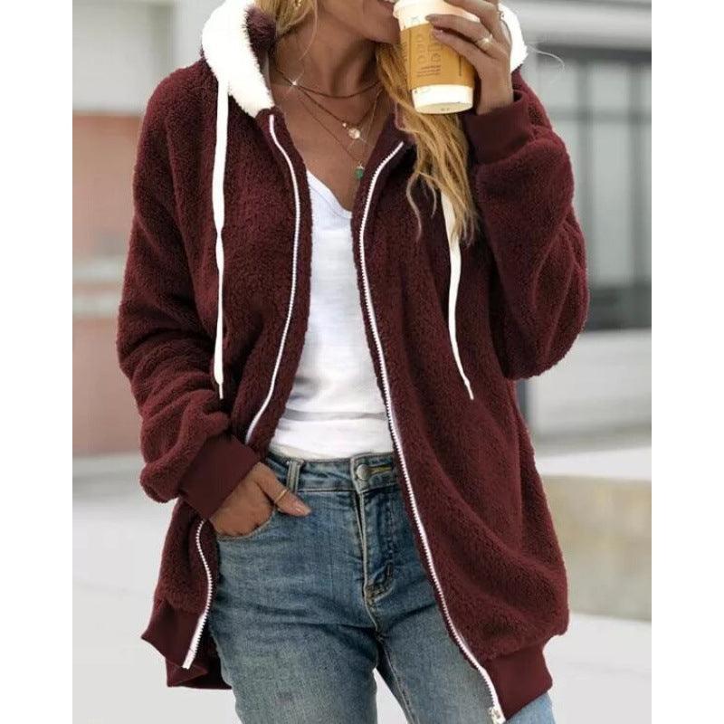 Plush Zipper Hooded Jacket | Warm, Cozy & Stylish for the Cowgirl Lifestyle Country in My Heart